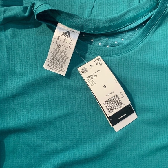 New Adidas Mens Freelift Climachill Tee Aqua Green - Picture 6 of 16